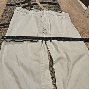 Brooklyn Express Mens White Straight Leg Jeans Size 40x34 100% Cotton